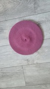 Beret wrzosowy nowy wełniany