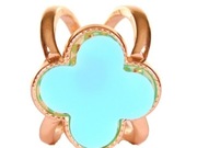 Zapięcie do apaszki - koniczynka Błękitna