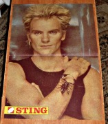 STING : plakat Vintage / PRL : 1989 rok z gazety Razem