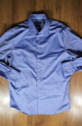 Koszula Westbury r. L 41/42 niebieska męska bawełniana slim fit dł rękaw 