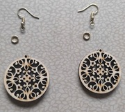 Kolczyki handmade baza decoupage kol25