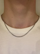 Łańcuszek męski srebrny stal nierdzewna 50 cm UNISEX