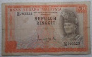 Malezja 10 ringgit $ dollars ND 1976 - 1980 P# 15 Król Tuanku Abdul Rahman
