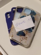 Zestaw Etui plecki x4 iPhone 11 fiolet+fiolet +kwiaty+pastel