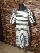 Dzianinowa sukienka w paski rozm M/38