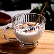 Zestaw 6szt. filiżanek szklanek ryflowanych 380ml