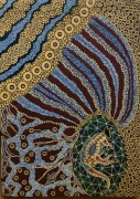 Malarstwo Aborygeńskie - (Dot painting) Anthony Flanders - sygnowany