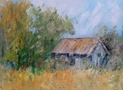 Obraz olejny Lato na wsi, 45x33 cm, autor: Rafał Niezgoda-Motkowski