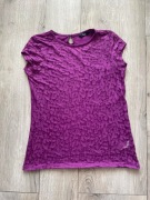 T-shirt fioletowy z tyłem gładkim