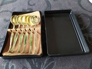 Komplet 6 posrebrzanych łyżeczek do lodów