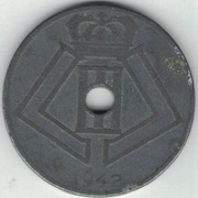 Belgia 25 centymów centimes 1942 E-Q - 26 mm - nr 1
