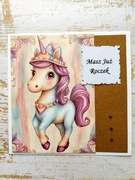 Kartka na Roczek Jednorożec