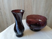 Wazon i misa huta szkla Laura Tarnów 