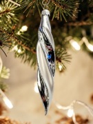 Bombki choinkowe 1 szt. świderki skręcone sople szklane ozdoby jak prl