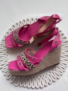 Różowe sandały koturna espadryle sergio todzi 40