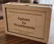 Rodzinna Drewniana Skarbonka - opłata za przeklinanie