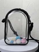 Torebka dla lalki Labubu/ na sznurku | Transparentna plastikowa |