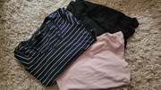 Zestaw 3 bluzek pod marynarkę 36 S Pima H&M