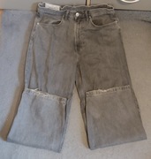 Spodnie Jeansowe szare Denim Jeans H&M HM Baggy Fit