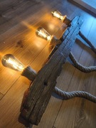 Lampa wisząca loft, lampa z drewna 