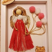 Anioł stróż w ramce prezent chrzest urodziny 