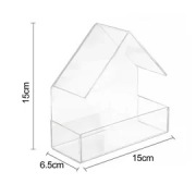 Karmnik dla ptaków na okno - Przezroczysty i Trwały z PVC