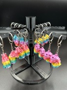 Brelok Głowa Jednorożca 3D Rainbow