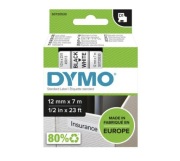 Taśma Dymo D1 - 12mm x 7m - czarny/biała (S0720530)
