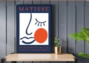 Plakat Henri Matisse, Grafika twarzy, Niebieski A3