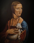 Kopia obrazu "Dama z łasiczką" Leonarda da Vinci