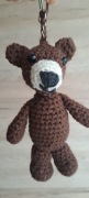 Misio na szydełku.Breloczek na szydełku misio 14cm brązowy niedźwiadek