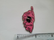 Magnes na lodówkę - 423f. KORSYKA Metalowa MAPA