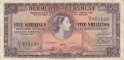 Banknot 5 szylingów Bermudy 1957 P.18 Rzadki