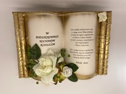 Księga z życzeniami podziękowania dla rodziców