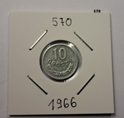 10 groszy z 1966 roku, ładna moneta  nr. 570