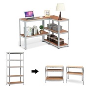 Uniwersalny regał 5 półek mocny stelaż rustykalny