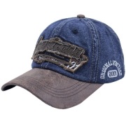Czapeczka z daszkiem Alessio retro jeansowa