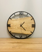 Zegar ścienny LOFTOWY DĘBOWY - Pracownia LOFTo’CLOCK
