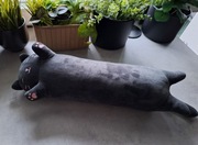 Długi Kot Pluszak Poduszka Wałek 50 cm Czarny Słodziak