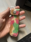 Etui na łyżki (turystyczne / bushcraft) skórzane do kluczy brelok na łyżkę