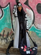 ZOCCO Klasyczny płaszcz Jodełka w nadruki