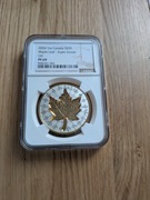 Kanadyjski Liść Klonowy 2024 - Moneta srebrna pozłacana 1oz