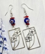 Motylki motyle butterfly serca serduszka srebrne kolczyki modne