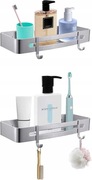 Zestaw Dwóch Półek Łazienkowych Wisząca Pod Prysznic Do Kuchni