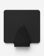 Wieszak samoprzylepny, metal, czarny mat, uchwyt, kwadratowy