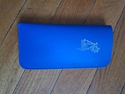 Stare etui na okulary 1989 rok niebieskie prl vintage retro