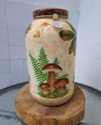 Słoik handmade Decoupage 4L na suszone grzyby