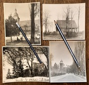 KOŹMIN KOSCHMIN Kościół Św. Trójcy cmentarz kasyno zimą zamek 4 FOTO ~1940