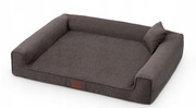 Legowisko ortopedyczne dla psa 110x85cm kanapa łózko sofa posłanie brązowe