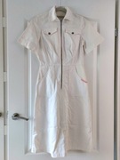 Biała sukienka retro Betty Barclay - bawełna i wiskoza